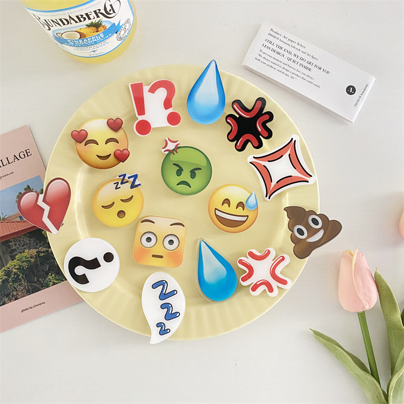 emoji water drop hairpin facial expression bag handmade hairpin acrylic sweat clip sweat drop hairpin side clip wholesale