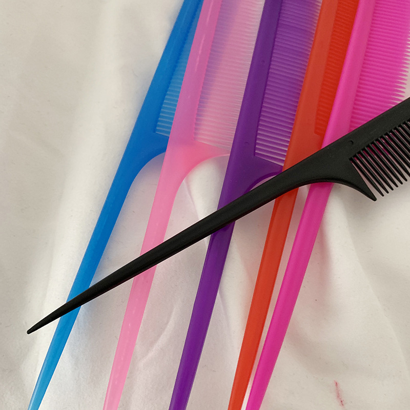 Plastic children's comb shaped hair comb sewing edge pointed comb girl household small comb fine-tooth comb wholesale