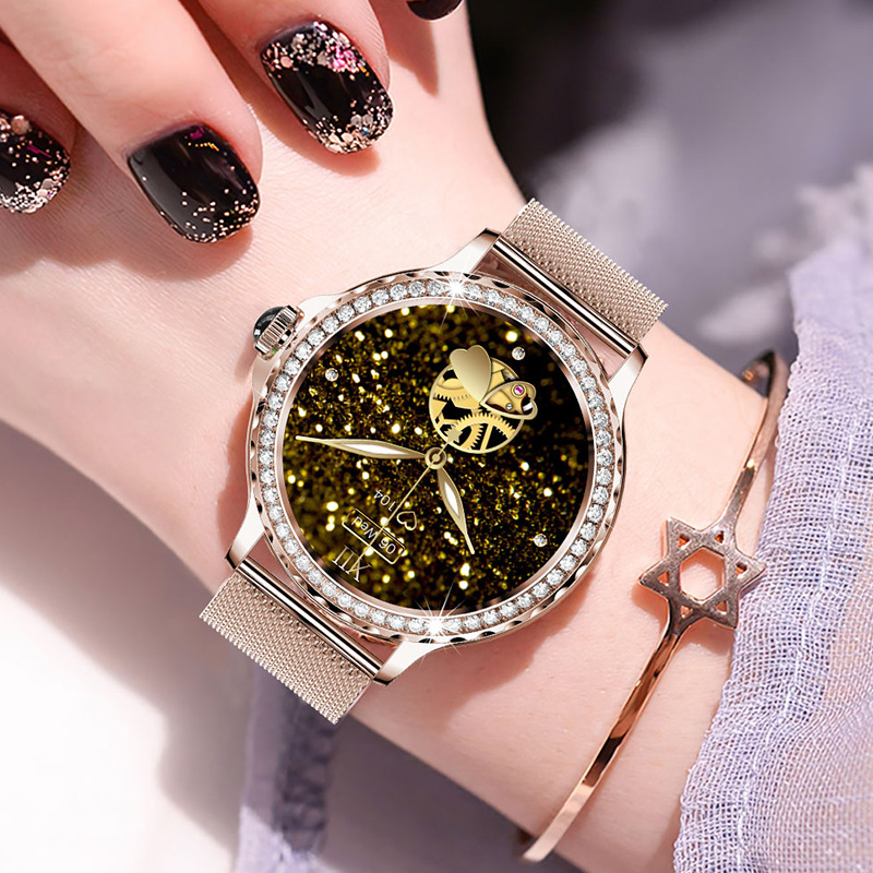 New women fashion smart watch NX19 Bluetooth call smart sports bracelet IP68 waterproof watch Diamond