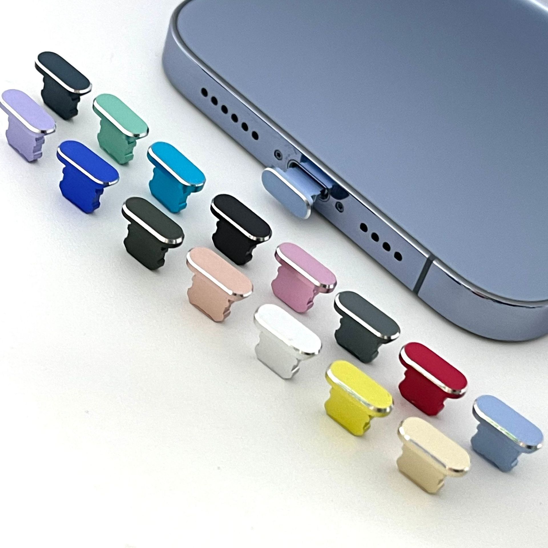 Factory direct mobile phone dust plug for iPhone13Promax Apple USB charging port metal dust