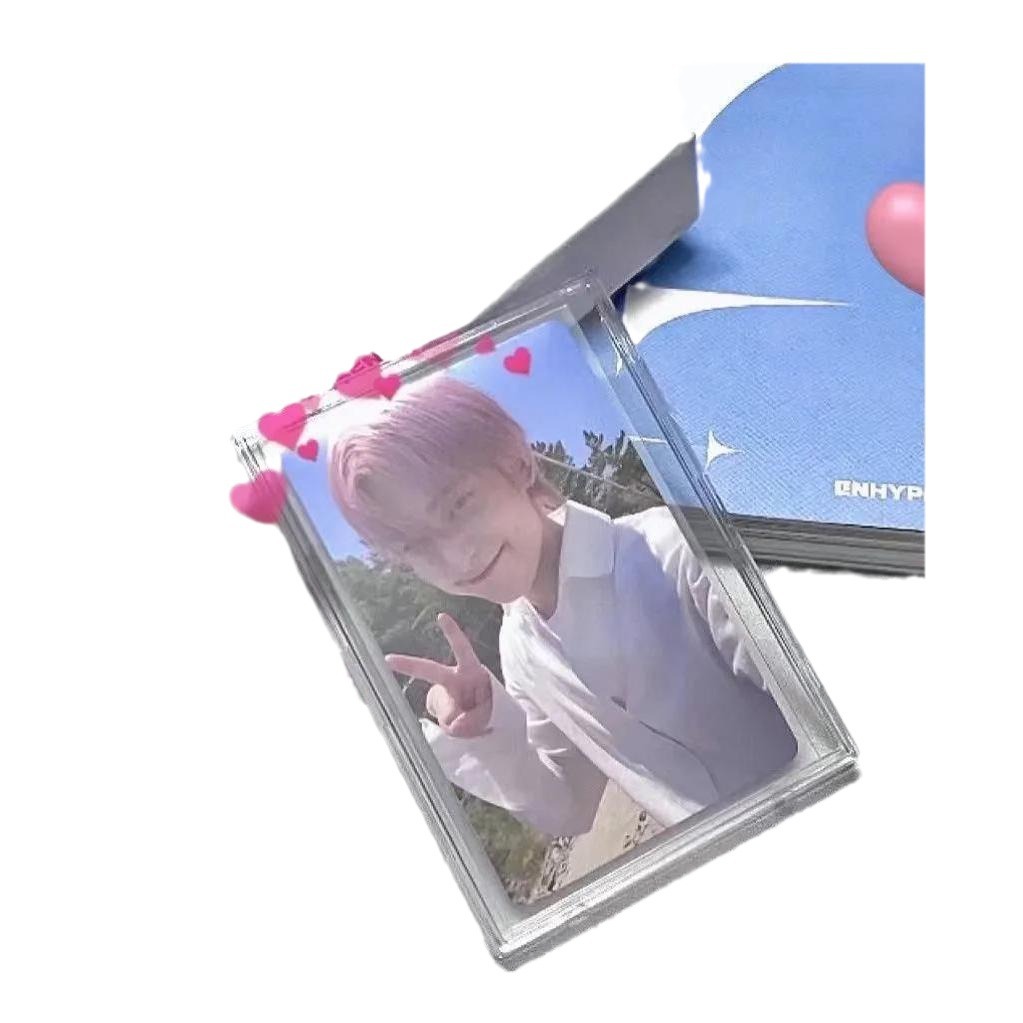 HD Shell card brick small card Star small card transparent storage protection card buckle hard goo card holder acrylic