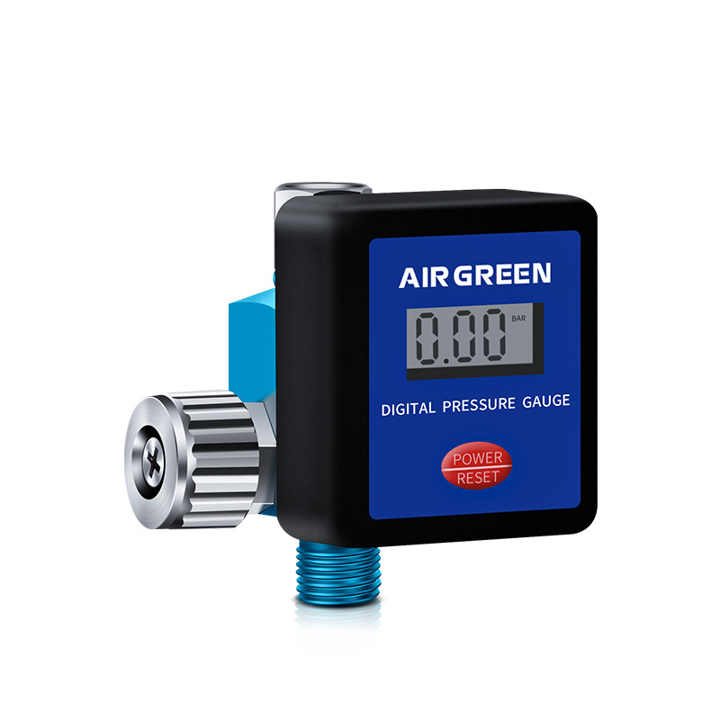 AIR GREEN boutique digital display intelligent electronic pressure regulator filter element separator spray gun tail inlet and outlet pressure gauge