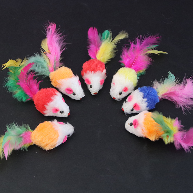Cat toy mouse factory simulation pet plush mouse funny cat toy wholesale from Hi stuffy cat toy