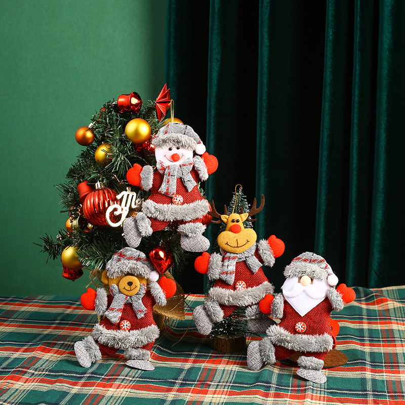 クリスマスツリーのペンダントの子供が踊る老人雪だるま鹿熊人形プレゼントクリスマス吊り具クリスマス装飾品|undefined