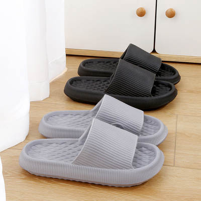 Thick bottom step excrement feeling sandals and slippers women's summer new EVA couples home silent bathroom bath men's cross-border wholesale