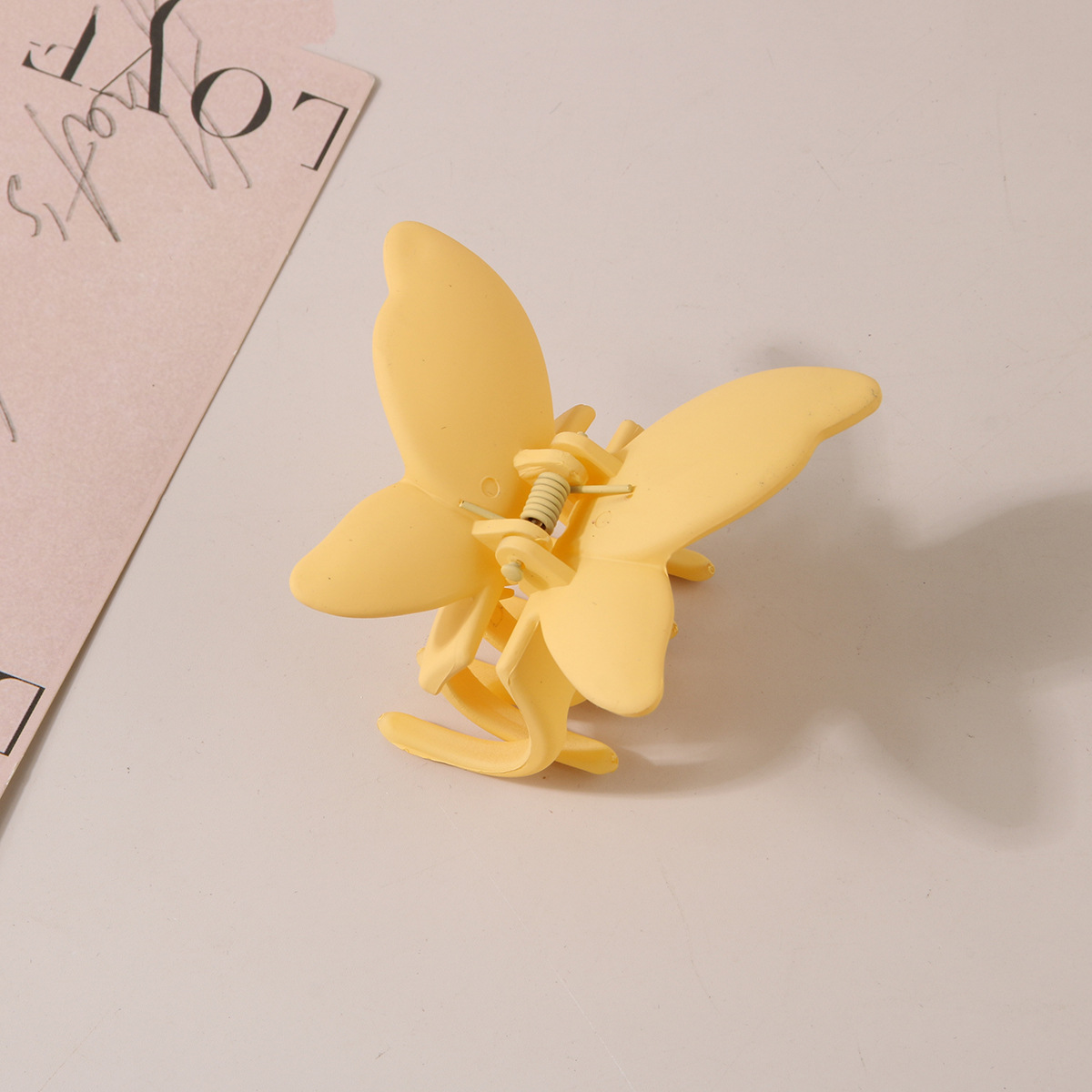 Nuovo fermaglio per capelli a forma di farfalla transfrontaliera, effetto vernice smerigliata, personalizzato, alla moda, con artiglio per la testa_voghion.com