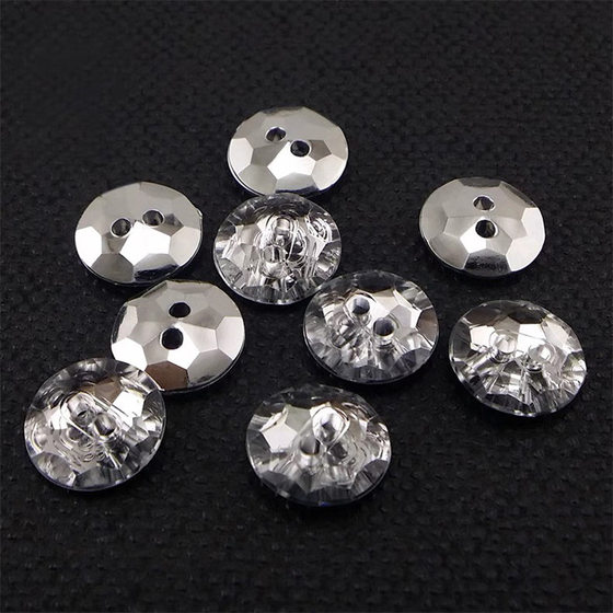 Taiwan Acrylic Two Eyes Crystal Diamond Button Coat Shirt Spin Coat Button Cardigan Sweater Button