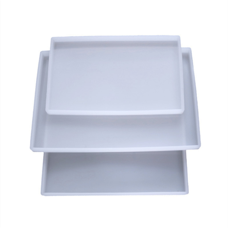 Crystal Gel Dropping Mold Silicone Thickened Large Size Swing Platform Clay Pressing Base Rectangular Square diy Handmade