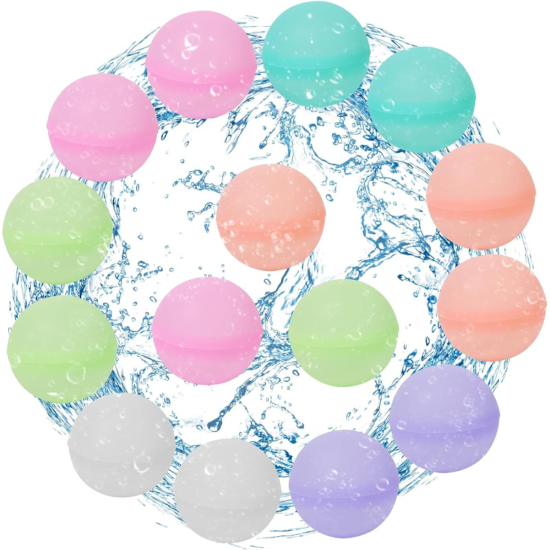 Amazon Explosions Summer Outdoor Water Fight Interactive Reusable Magnetic Glowing Snap Silicone Water Polo