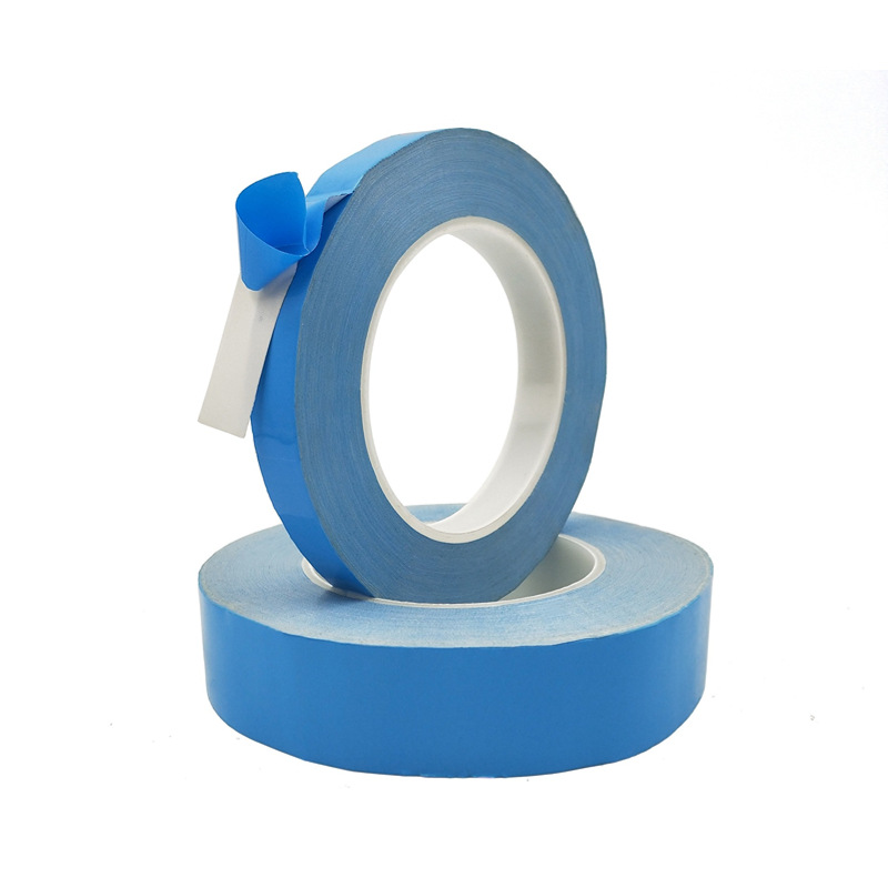 Thermal Conductive Double-sided Adhesive Blue LED Panel Light Strip Heat Dissipation Tape Glass Fiber Cloth Insulation High Temperature Blue Film Thermal Conductive Tape