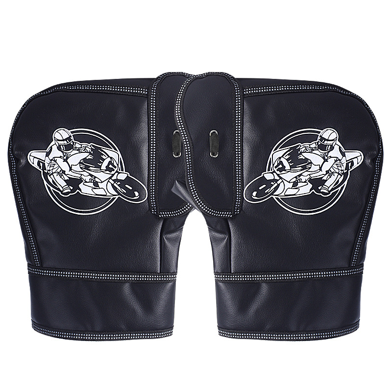 New Motorcycle Gloves Winter Riding Warm Gloves Night Reflective Waterproof Velvet Electric Vehicle Cotton Handle Cover
