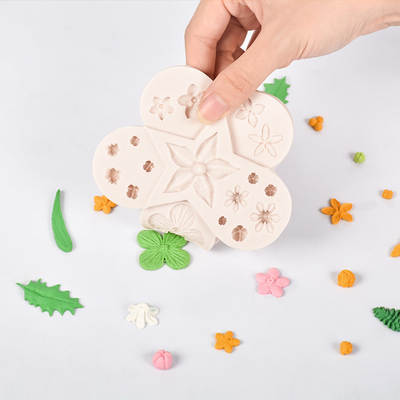 Sanxin flower leaves fondant silicone mold DIY chocolate dried pace flower bud fruit cake edge decoration