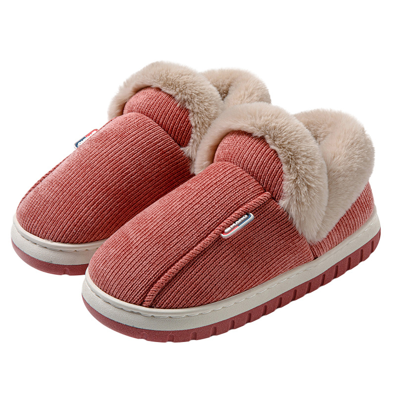 Bug Rabbit Autumn and Winter Cotton Slippers Women's Thick Bottom fleece-lined Indoor Home Cixi Warm Wool Plush Winter Slippers Home