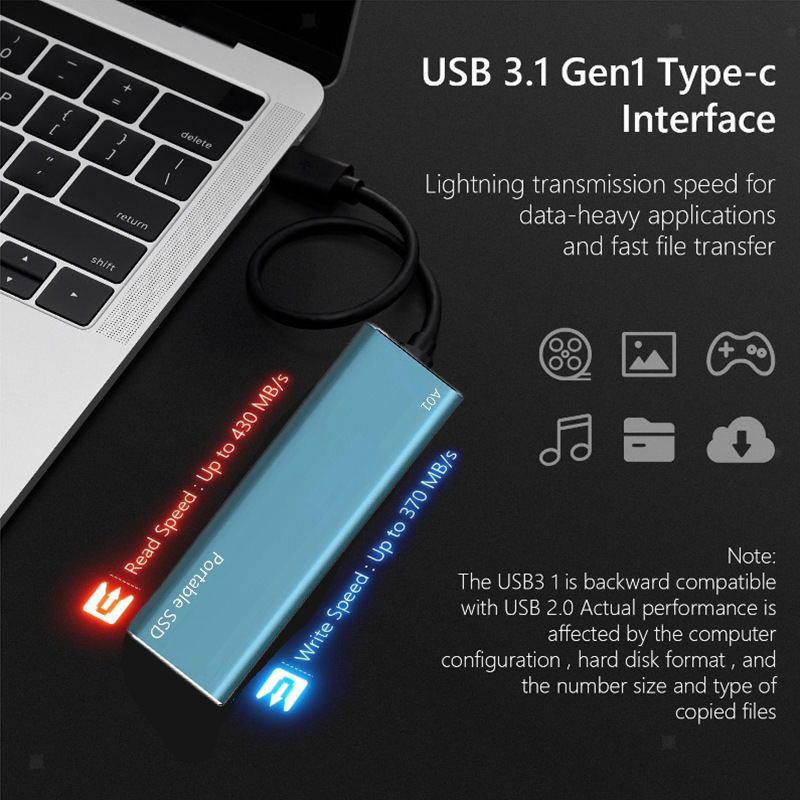 Cross-Border dedicated mini portable external mobile SSD expansion upgrade 1T-128TBtype-c interface