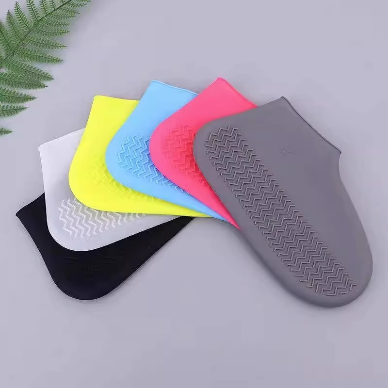 Rain Shoe Cover TPE Waterproof Non-slip Men's and Women's Silicone Rain Shoe Cover Thickened Wear-resistant Bottom Rain Waterproof Foot Cover Rain Shoe