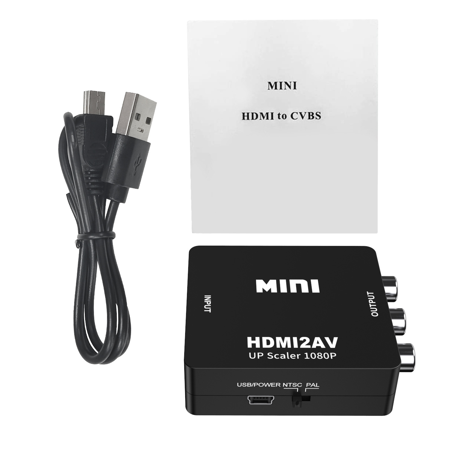 Cross-border hdmi to av audio and video converter HD to three lotus 1080P set-top box PS5 to rca