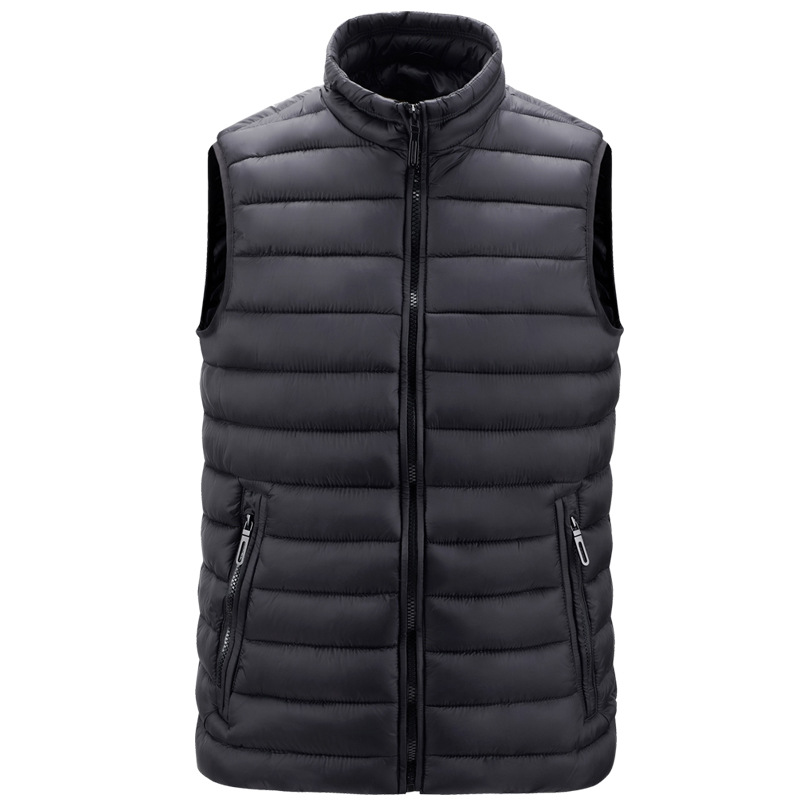 Rib cotton vest men's autumn and winter Korean version of thick warm vest cross-border sleeveless waistcoat wholesale