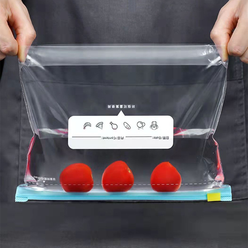 Food grade fresh-keeping bag household refrigerator sealed bag thickened ziplock bag food freezing special multi-functional storage bag
