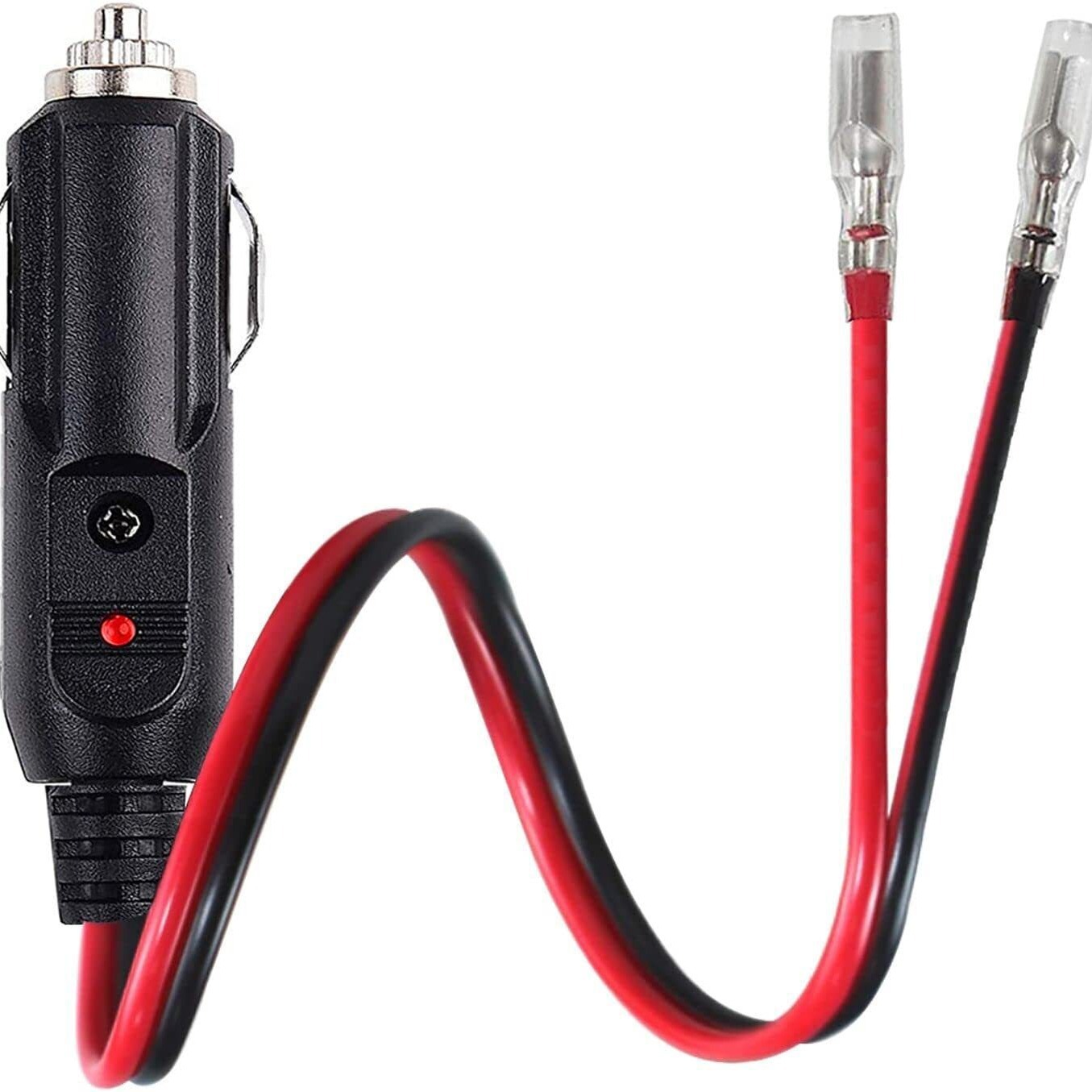 Spot vehicle-mounted cigarette lighter bullet line 12V24V cigarette lighter bullet terminal line 16AWG 30CM