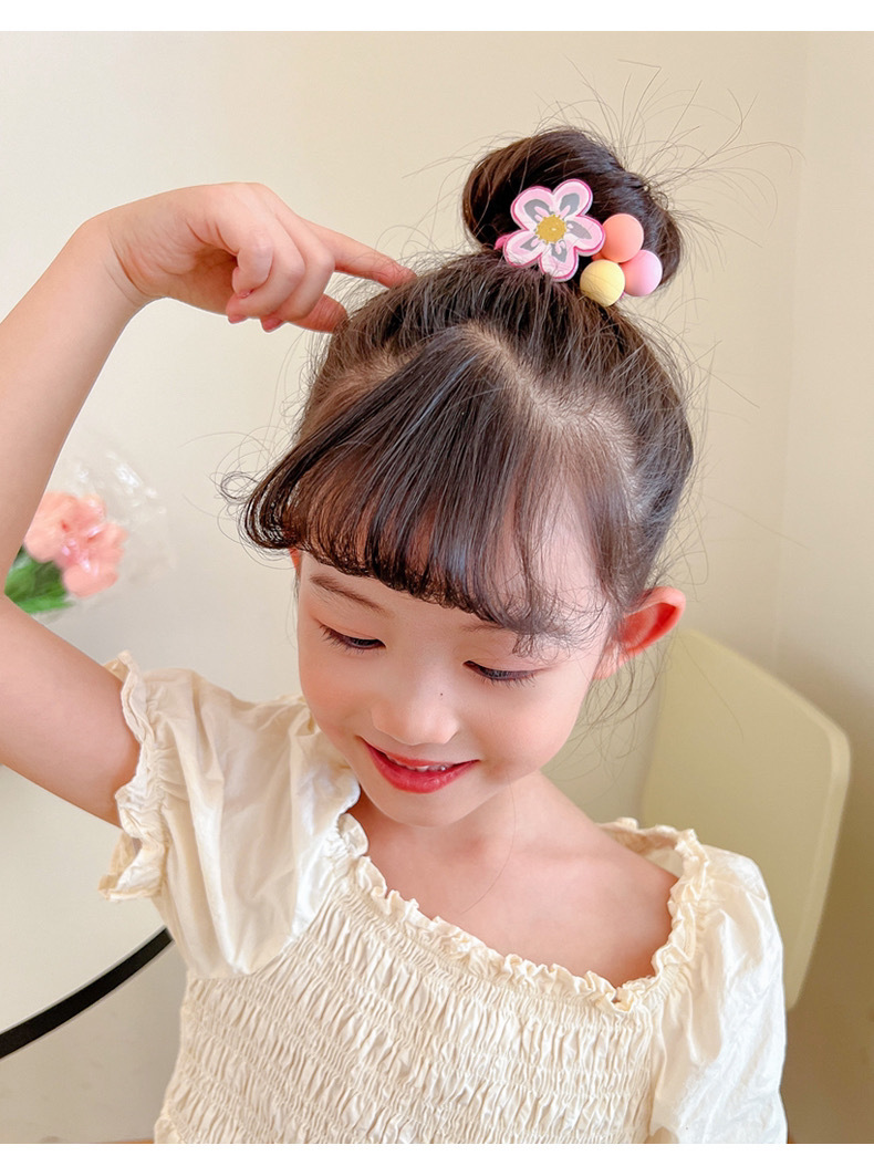 Korean Girl's Hair Ring Baby's Hair Rope Does Not Hit Hair Rope Little Girl's Pony Tail Hair Rope Children's High Elastic Rubber Tendons