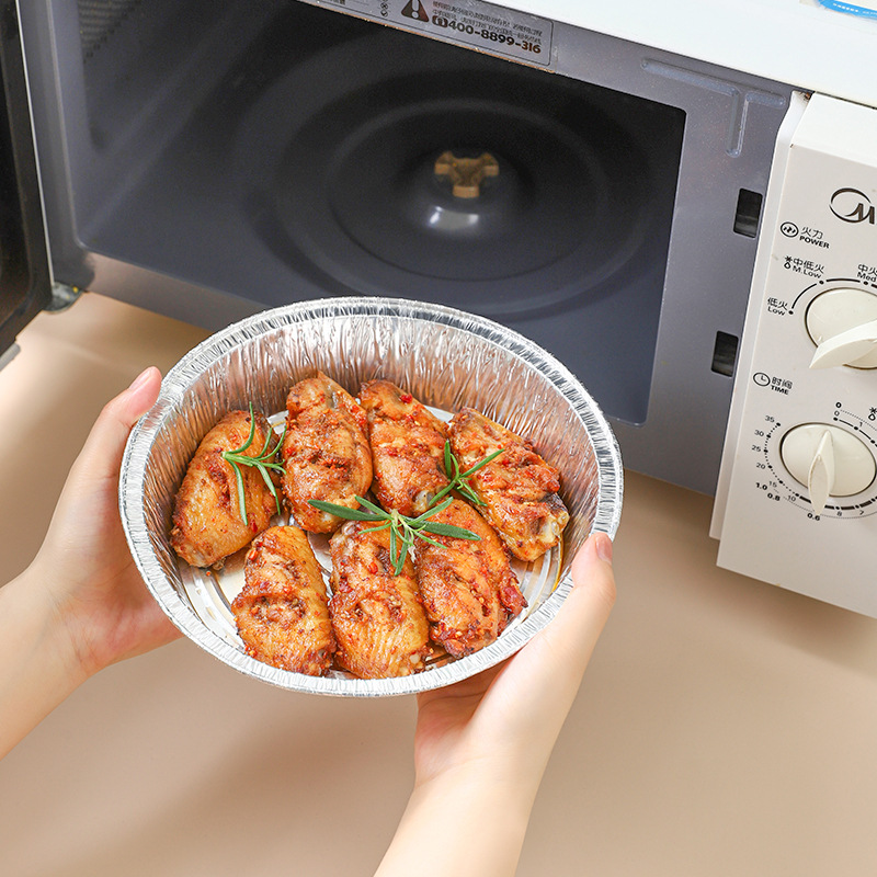 Air Fryer Special Tin Paper Tray Box for Baking Oven Tin Foil Paper Bowl Household Food Grade Aluminum Foil Box Tin Paper Bowl