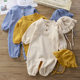 Baby Clothes Four-season Baby One-piece Suit Long Hayi Breathable Good Double-layer Yarn Climbing Clothes Children's Pajamas