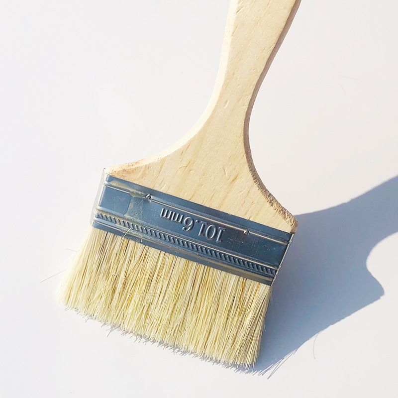Factory wholesale brush glue brush lint-free 1234568 inch barbecue wooden handle bristle industrial paint brush