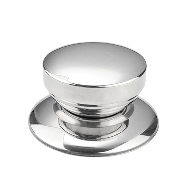 Large exquisite stainless steel top bead pot Button lifting bead replaceable glass pot lid handle universal pot lid top cap