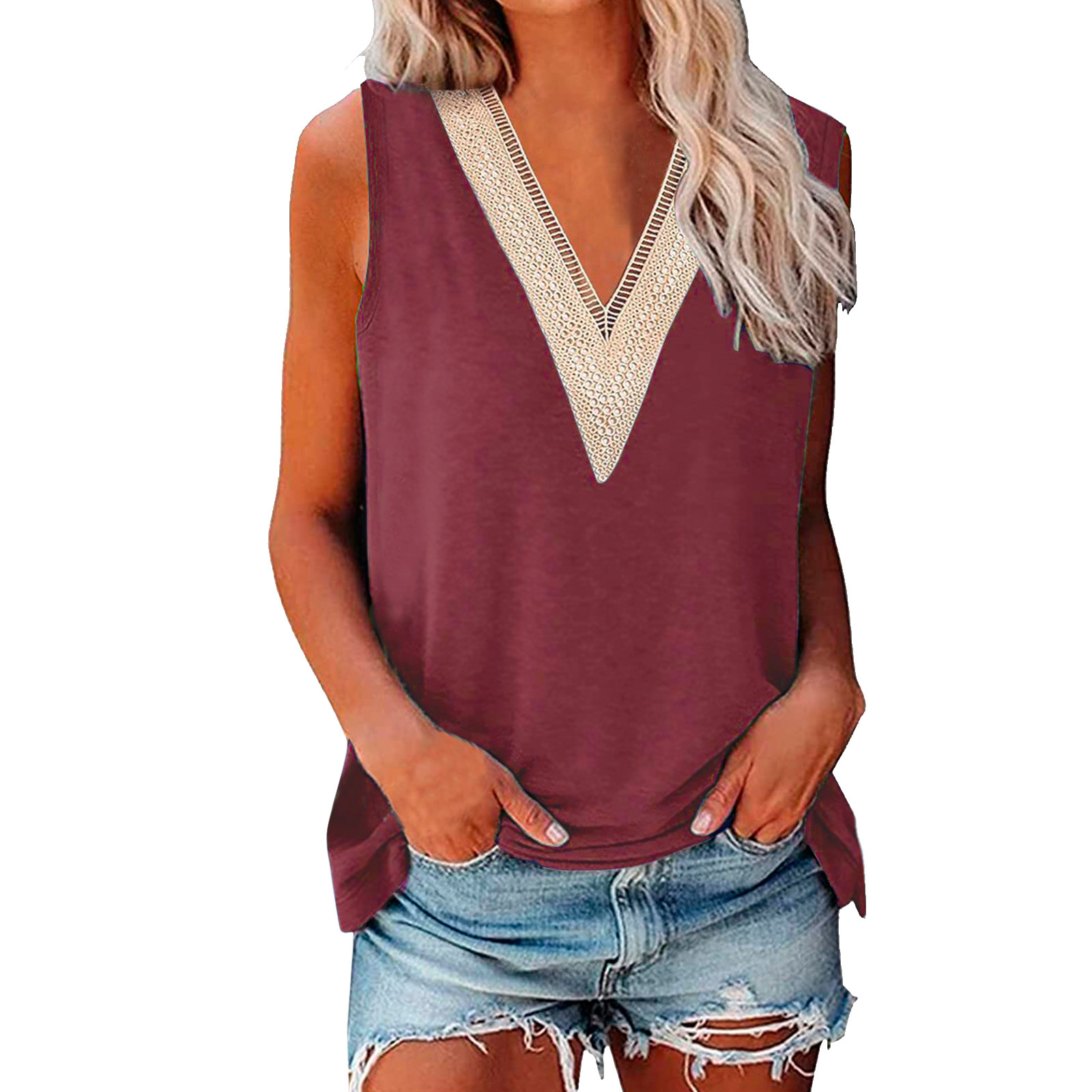 2022 Amazon AliExpress new women's lace vest