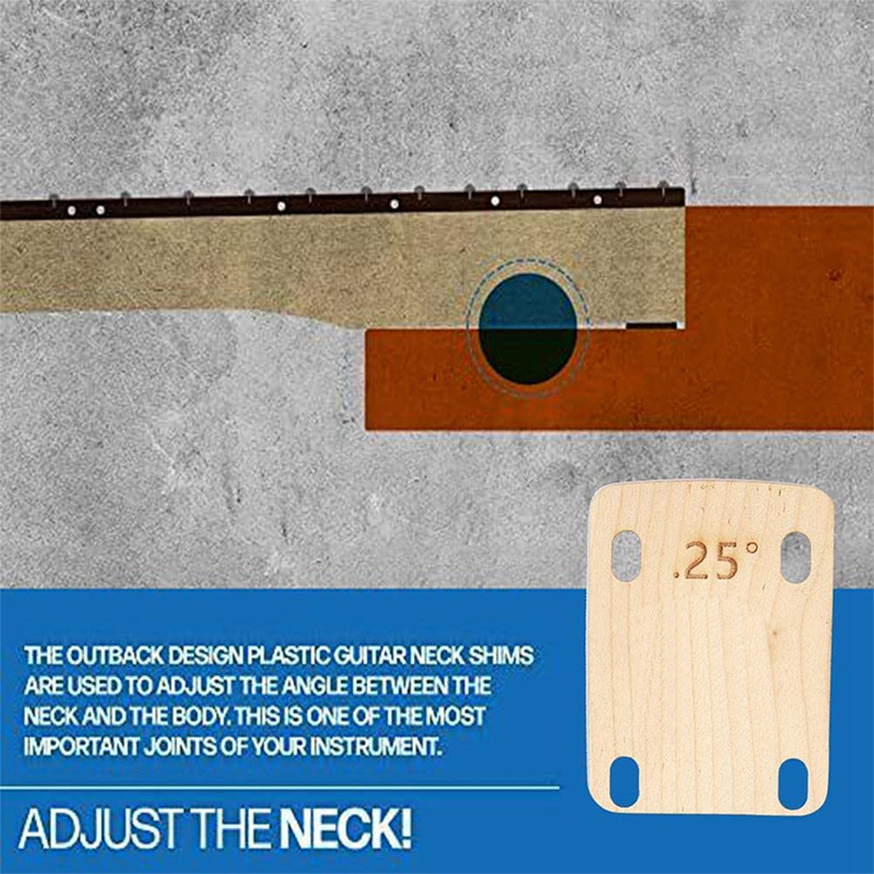Amazon New 3 Pieces Guitar Neck Wooden Gasket Neck Bottom Adjustment Gasket Guitar Accessories