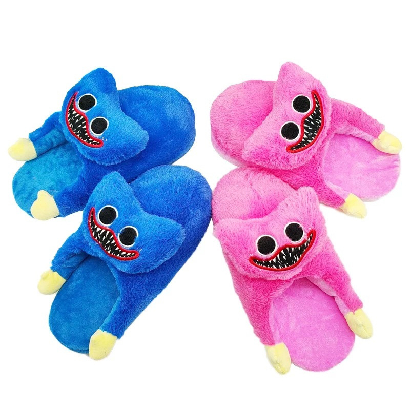 Half Pack Plush Bobby Slippers poppy playtime Home Daily Cotton Shoes for Men and Women Couple Thick Sole Mao Shoes