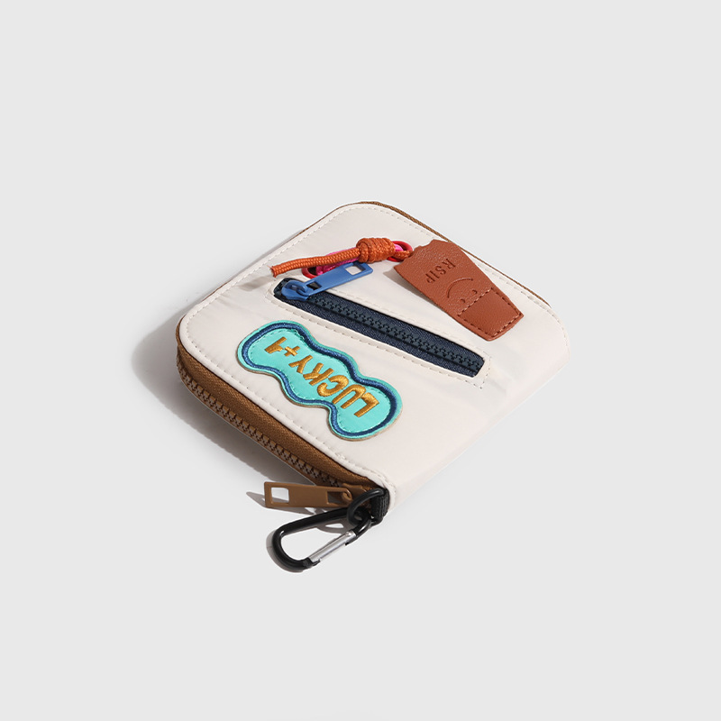 2023 new women's bag all-match retro bag short wallet contrast color small bag cute clutch wallet fashion small bag