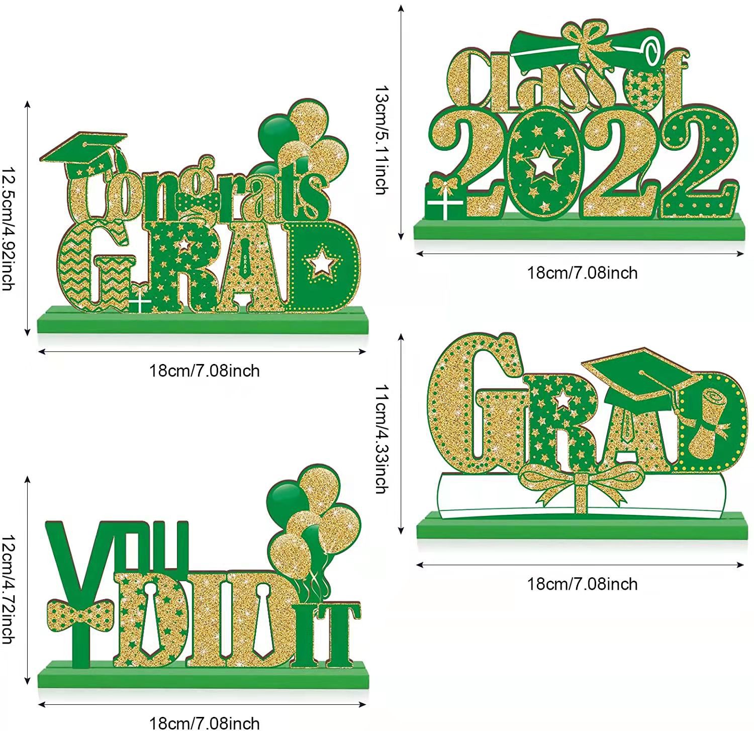 Cross-border new graduation season decorations wooden decoration wooden brand desktop decoration