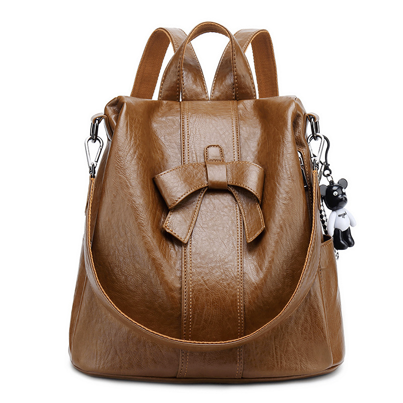 Anti-theft Backpack Women's 2024 Spring and Summer New Korean Fashion Multi-use Cute Bow Backpack Travel Bag Trend
