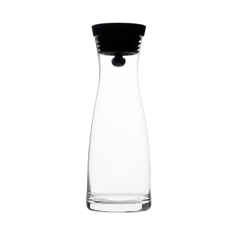 High Borosilicate Transparent Glass Cold Water Bottle Juice Pot Household Large Capacity Nordic Style Cold Water Juice Drink Cold Water Bottle with Lid