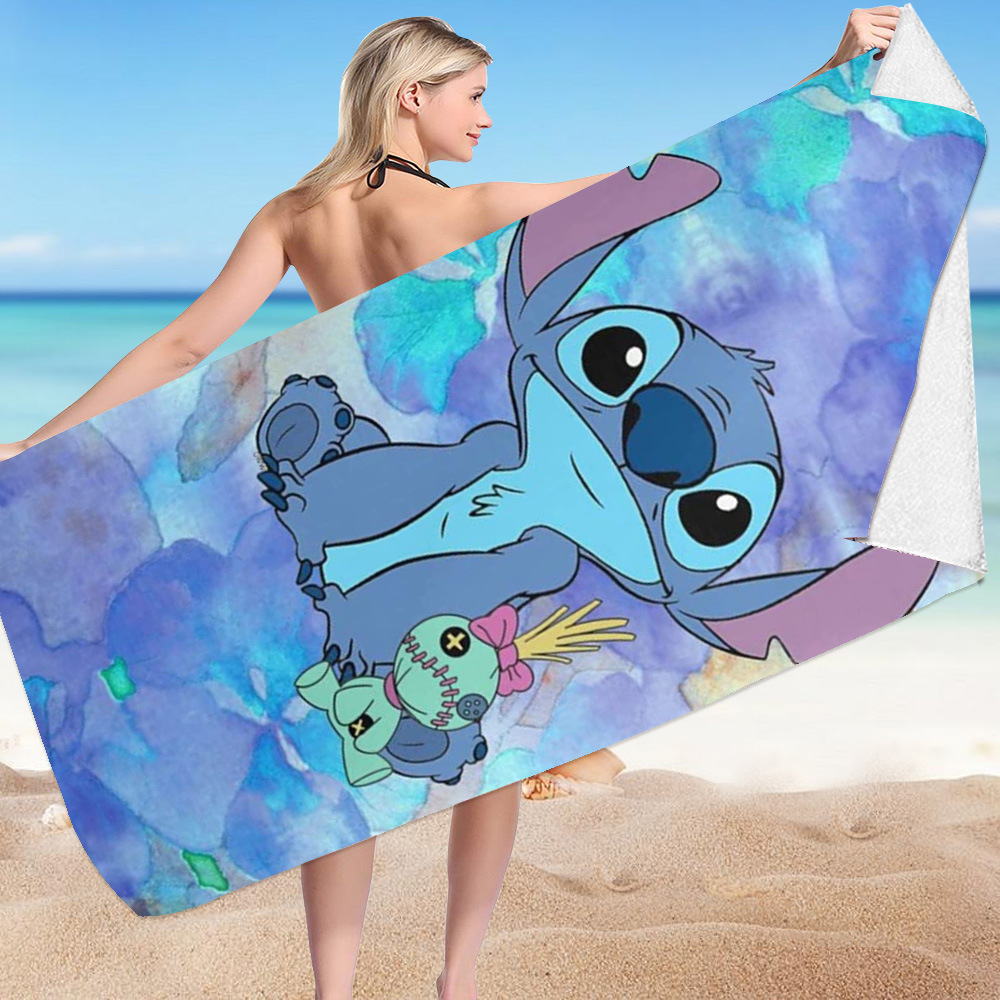 Cross-border Stetzai Animation Beach Towel Microfiber Double-sided Fleece Beach Towel Bath Towel Variety Square Towel Beach Towel