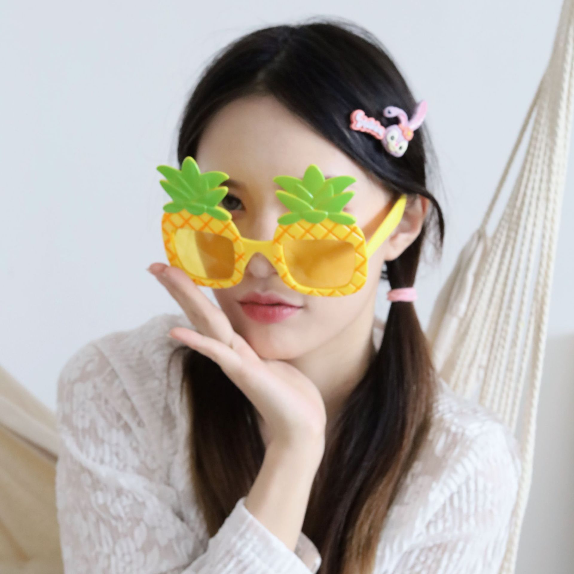 Hawaii beach party glasses festival party pineapple shape glasses fruit party supplies funny glasses