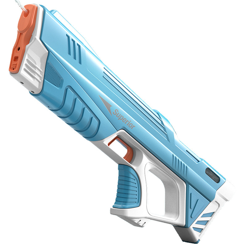 Cross-border electric water gun continuous firing large-capacity automatic water absorption high-pressure water gun summer beach electric water gun toy