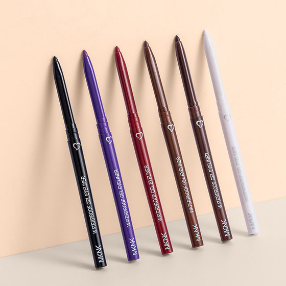 Cross-border MKNK6 color color silky eyeliner glue pen waterproof non-faint eyeliner eyebrow pencil lying silkworm pen novice