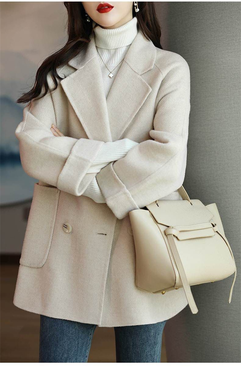 Mid-length woolen coat for women 2022 autumn and winter New loose slimming versatile Western style woolen coat trendy thick_voghion.com