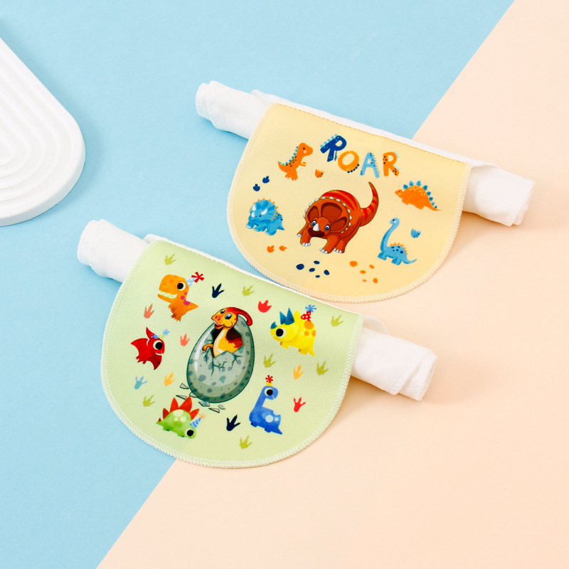 New children's sweat towel baby sweat towel cute cartoon pad back towel printed summer cotton gauze sweat back towel