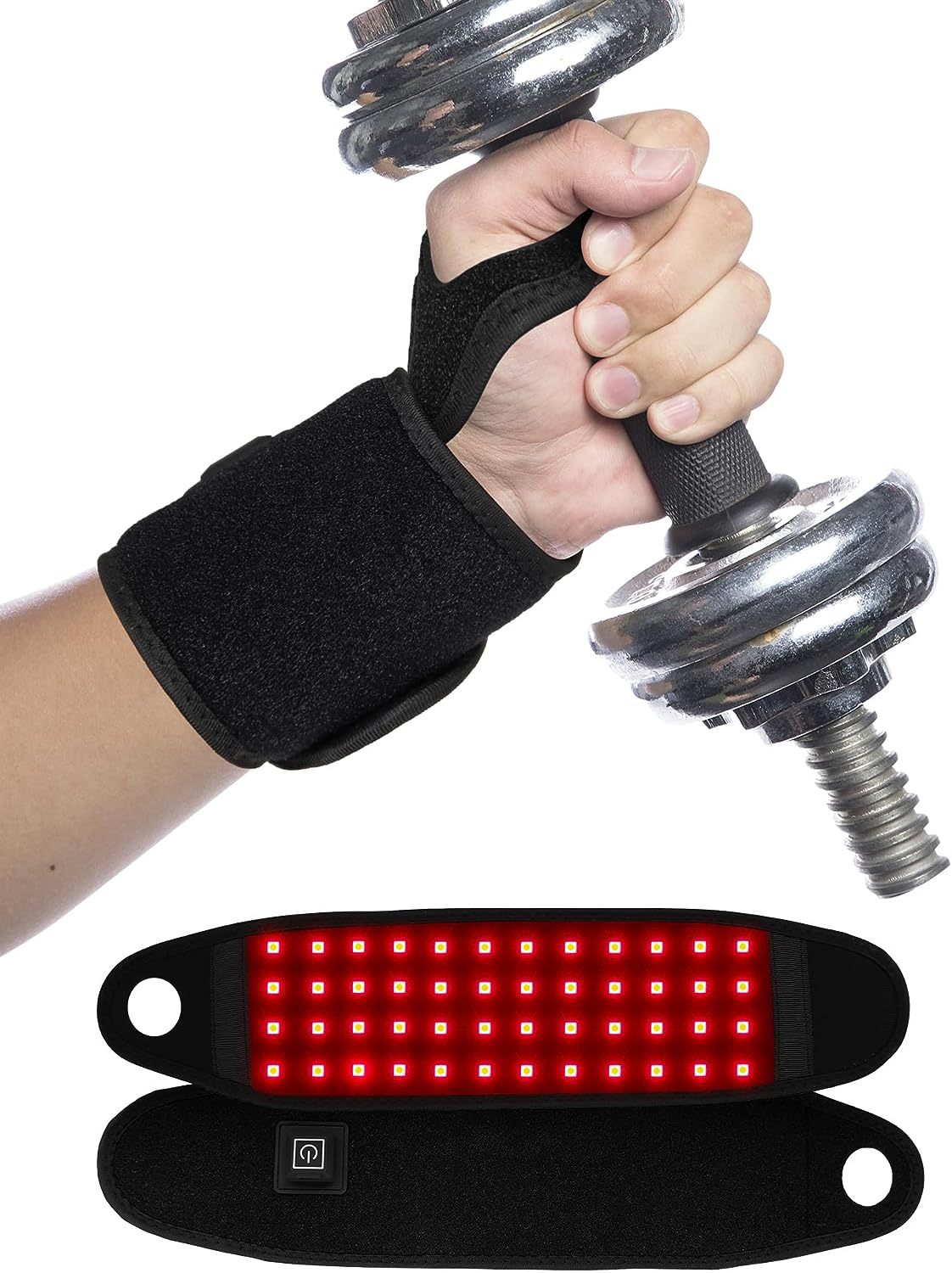 led heating wrist 48leds multi-functional automatic timing home soothing 48 double chip led wristband