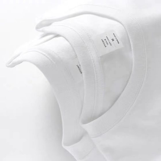 New Summer Men's Short Sleeve Solid Color Heavy Combed Cotton Round Neck Loose T-Shirt Casual Trendy Brand ins Wholesale T