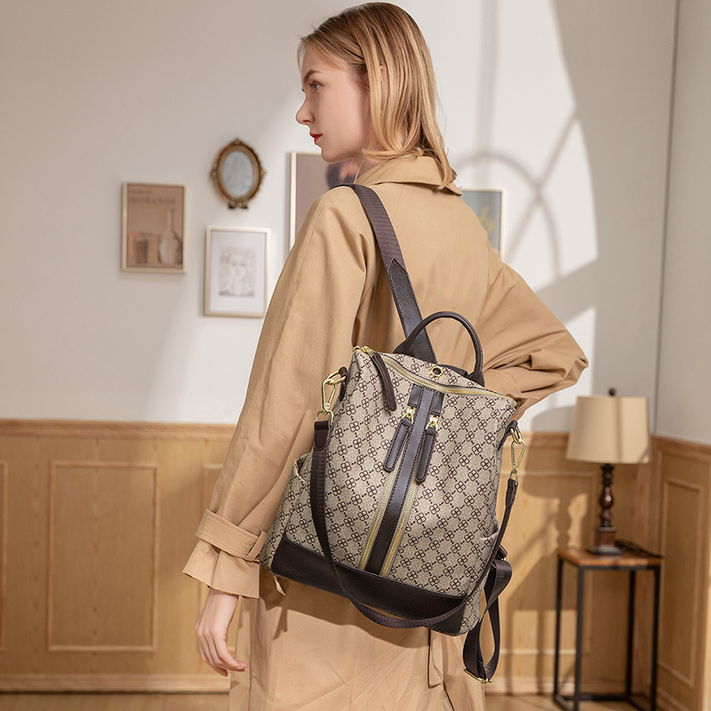 Backpack Women's Korean-style 2023 New Easy-to-ride Women's Bag Fashionable Casual Dual-use Mummy Large Capacity Women's Backpack Trendy