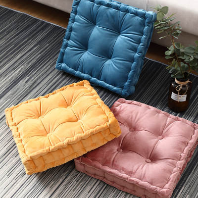 New solid color fat man cushion padded office chair cushion floor futon tatami bay window seat cushion manufacturers wholesale