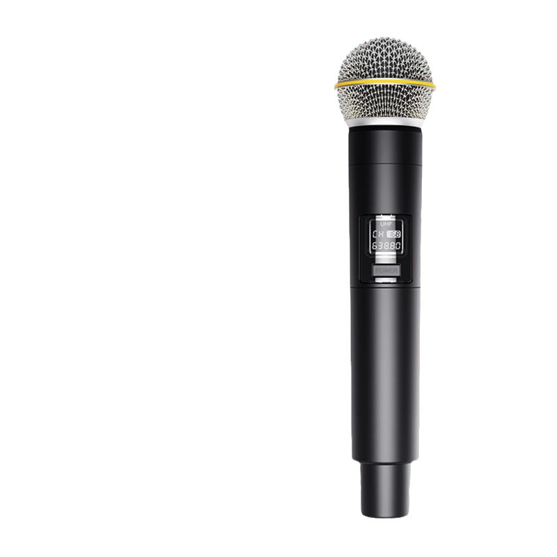 Foreign trade explosions high sound quality wireless microphone one drag two U section singing wireless microphone outdoor audio charging wheat