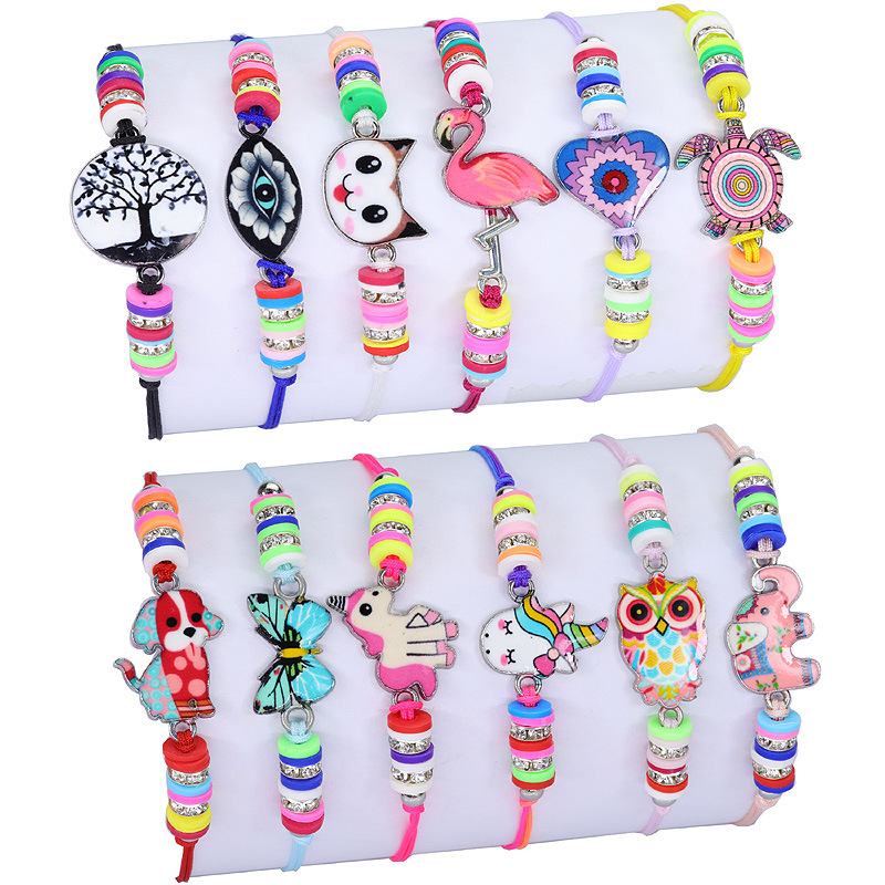 Amazon hot sale New mermaid butterfly bee variety cartoon children necklace bracelet set factory spot