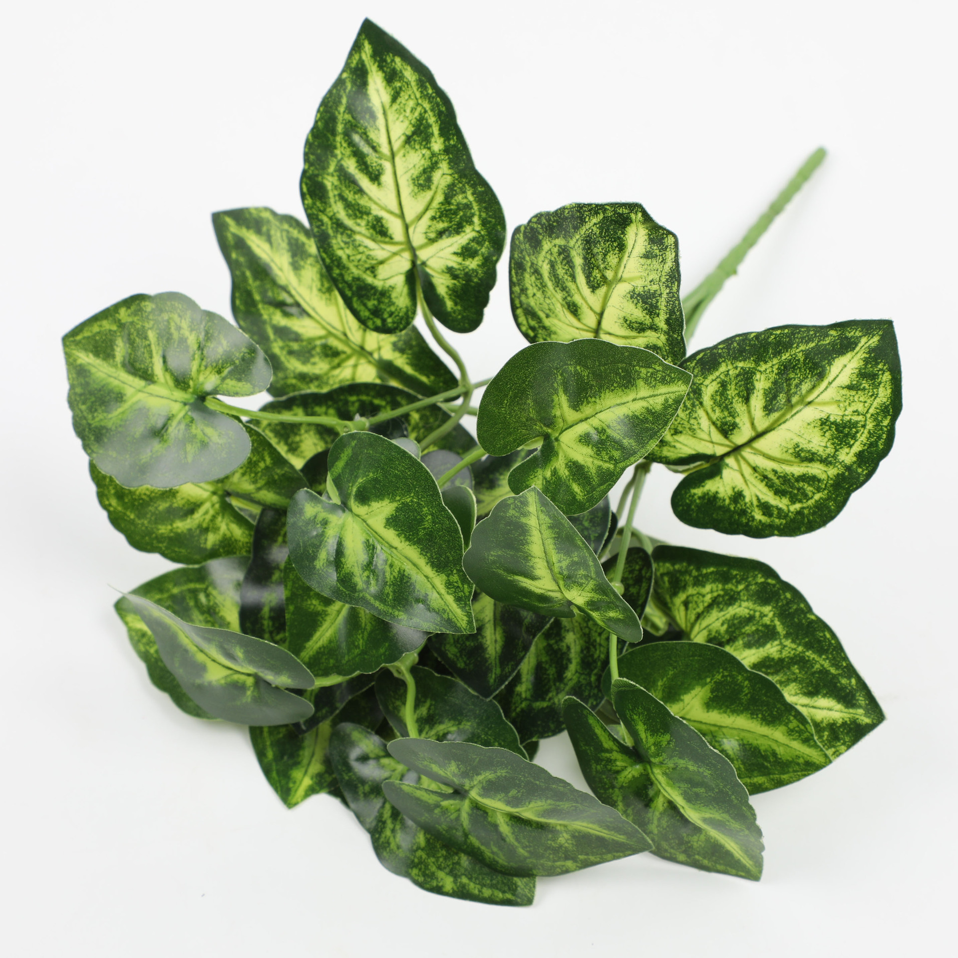 Simulation of green plant wall small leaves bunch of green rose leaf artificial flower matching material landscaping bouquet 