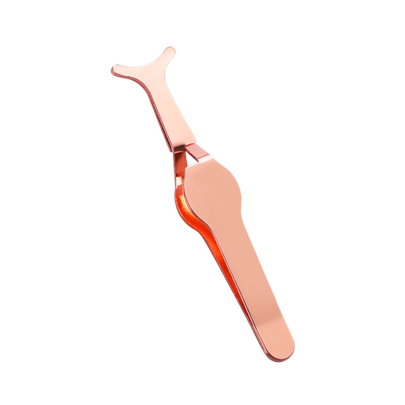 New stainless steel eyelash curler false eyelash aid eyelash tweezers beauty tools eyebrow clip