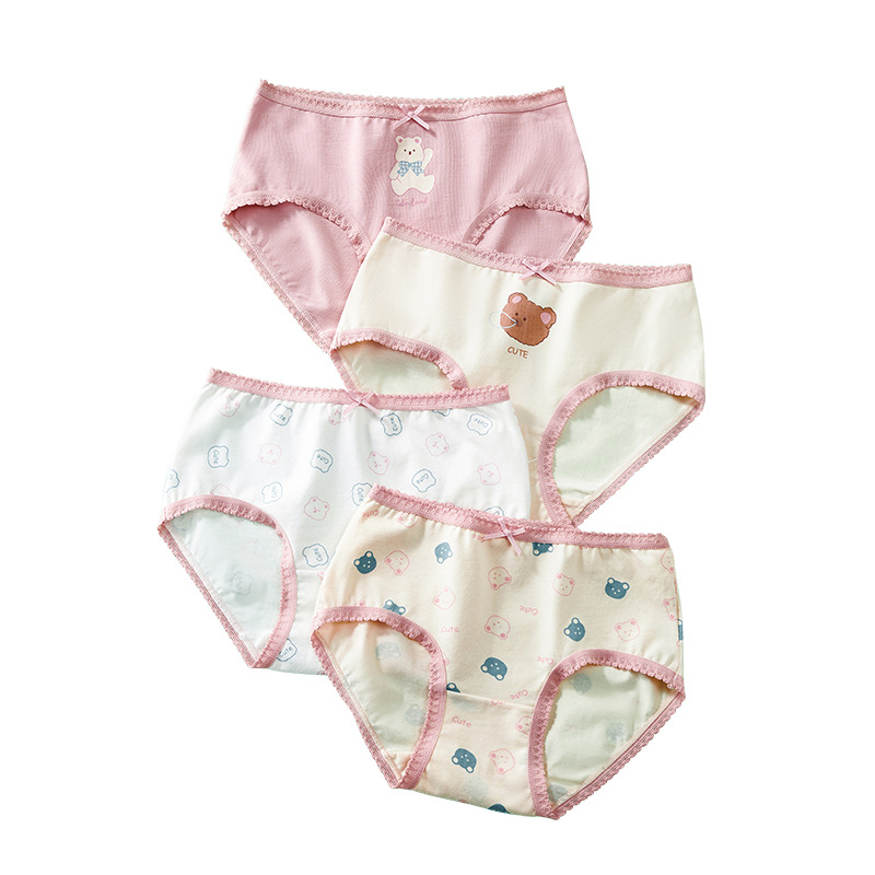 Girls Briefs Cotton Class A Antibacterial Girls Shorts Baby No Ass Children Cartoon Panties Wholesale